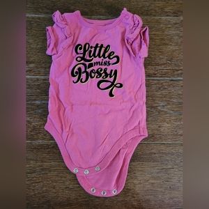 "Little Miss Bossy" shirt for baby girl.